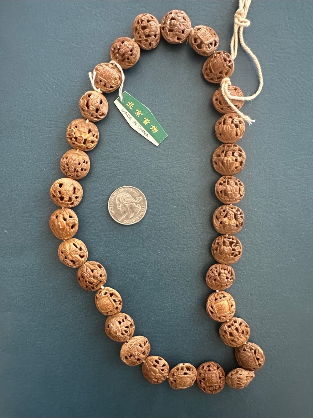 Vintage Hand Carved Wood Beads Bundle